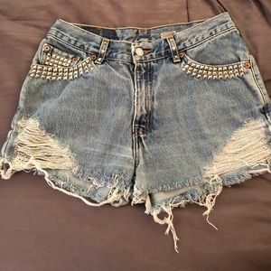 High Wasted Studded Urban Outfitters Levi Shorts